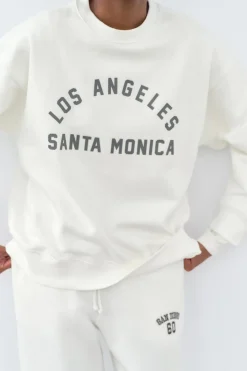 Sale SUDADERA EFECTO LAVADO TEXTO ENGOMADO Mujer Sudaderas / Joggers