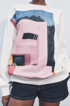 New SUDADERA ESTAMPACIÓN ALBERT FLORENT Mujer Sudaderas / Joggers