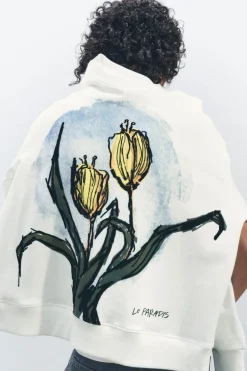 Online SUDADERA ESTAMPACIÓN FLOR Mujer Sudaderas / Joggers