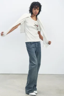 Online SUDADERA ESTAMPACIÓN FLOR Mujer Sudaderas / Joggers