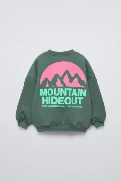 Niños ZARA 1½ - 6 Años·Sudaderas<SUDADERA ESTAMPADA MONTAÑA FLOCK