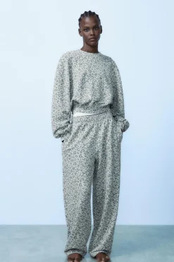 Clearance SUDADERA ESTAMPADO ANIMAL EFECTO LAVADO Mujer Sudaderas / Joggers