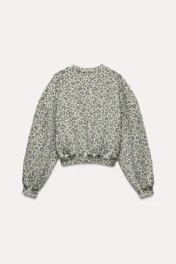 Clearance SUDADERA ESTAMPADO ANIMAL EFECTO LAVADO Mujer Sudaderas / Joggers