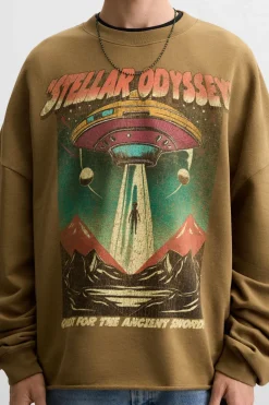 Online SUDADERA ESTAMPADO COMBINADO Hombre Sudaderas