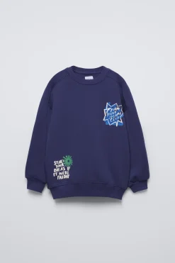 Niños ZARA 6 - 14 Años·Sudaderas<SUDADERA ESTAMPADO FLOCK