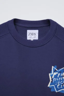 Niños ZARA 6 - 14 Años·Sudaderas<SUDADERA ESTAMPADO FLOCK