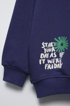 Niños ZARA 6 - 14 Años·Sudaderas<SUDADERA ESTAMPADO FLOCK