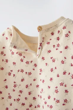 Niños ZARA 6 - 18 Meses·Conjuntos|6 - 18 Meses·Sudaderas<SUDADERA ESTAMPADO FLORECITAS