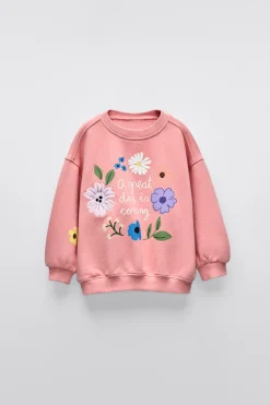 Niños ZARA 1½ - 6 Años·Sudaderas|6 - 18 Meses·Sudaderas<SUDADERA ESTAMPADO FLORES