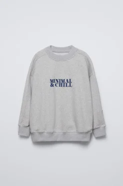 Niños ZARA 6 - 14 Años·Sudaderas<SUDADERA ESTAMPADO TEXTO
