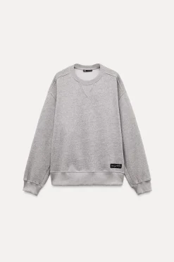 Discount SUDADERA FELPA OVERSIZE ETIQUETA Mujer Sudaderas / Joggers