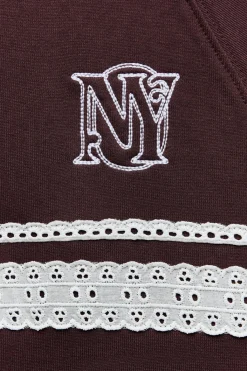 New SUDADERA FELPA PUNTILLA Mujer Sudaderas / Joggers