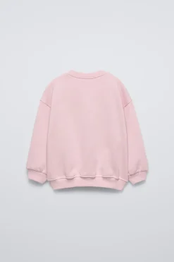 Niños ZARA 1½ - 6 Años·Sudaderas|6 - 18 Meses·Sudaderas<SUDADERA FLOR BORDADO TEXTO