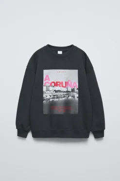 Niños ZARA 6 - 14 Años·Sudaderas<SUDADERA FOTOGRAFÍA CIUDAD