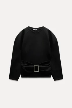 Outlet SUDADERA HEBILLA DELANTERO Mujer Tops / Bodies