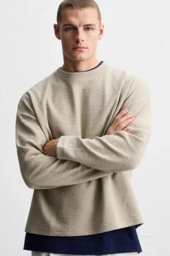 Clearance SUDADERA JACQUARD RELIEVE Hombre Sudaderas