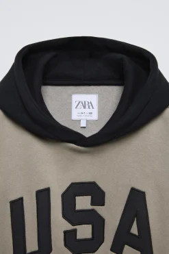 Niños ZARA 6 - 14 Años·Sudaderas|6 - 14 Años·Deporte / Chándal<SUDADERA JOGGING USA