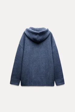 Best SUDADERA LARGA PUNTO OVERSIZE Mujer Cárdigan / Jerséis|Punto