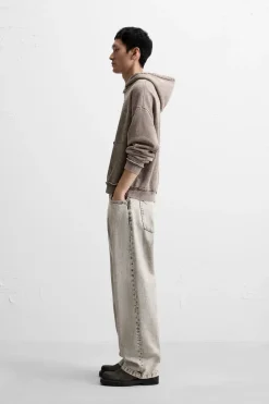 Outlet SUDADERA LAVADA ESTAMPADO Hombre Sudaderas