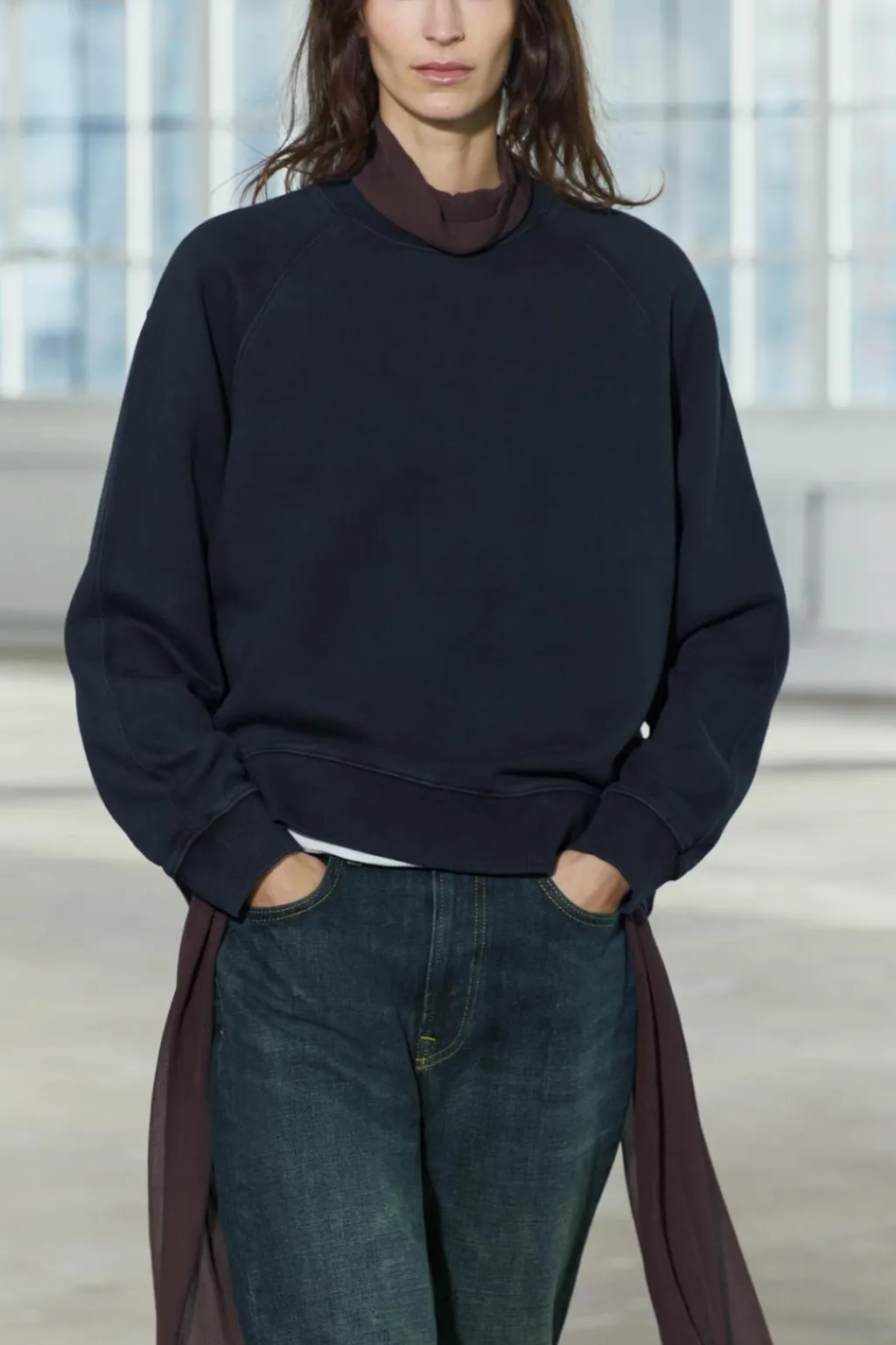 Clearance SUDADERA LAVADA OVERSIZE Mujer Sudaderas / Joggers