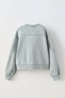 Niños ZARA 6 - 14 Años·Sudaderas|6 - 14 Años·Deporte / Jogging<SUDADERA LAVADA TEXTO