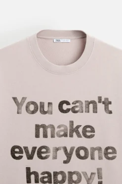 New SUDADERA LAVADA TEXTOS Hombre Sudaderas