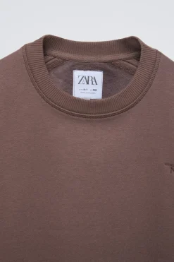 Niños ZARA 6 - 14 Años·Sudaderas<SUDADERA LISA BORDADO