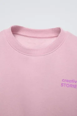 Niños ZARA 1½ - 6 Años·Sudaderas|1½ - 6 Años·Total Look<SUDADERA LISA TEXTO