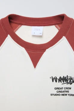 Niños ZARA 6 - 14 Años·Sudaderas<SUDADERA MANGAS CONTRASTE