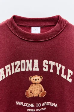 Niños ZARA 6 - 14 Años·Sudaderas<SUDADERA OSO Y TEXTO