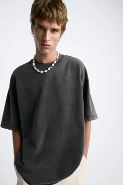 Sale SUDADERA OVERSIZE LAVADA Hombre Sudaderas|Camisetas