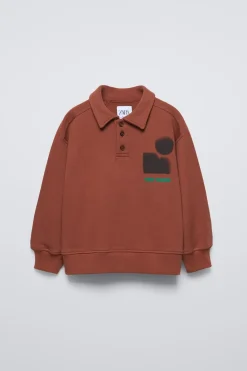 Niños ZARA 6 - 14 Años·Sudaderas<SUDADERA POLO ESTAMPADO