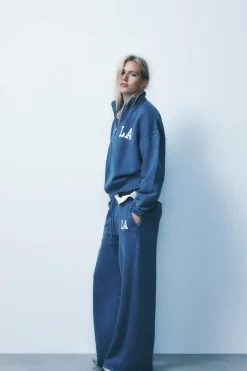 Online SUDADERA POLO VARSITY EFECTO LAVADO Mujer Sudaderas / Joggers