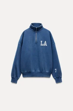 Online SUDADERA POLO VARSITY EFECTO LAVADO Mujer Sudaderas / Joggers