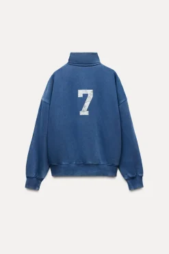 Online SUDADERA POLO VARSITY EFECTO LAVADO Mujer Sudaderas / Joggers