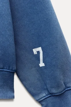 Online SUDADERA POLO VARSITY EFECTO LAVADO Mujer Sudaderas / Joggers