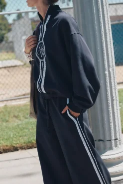 Discount SUDADERA PUNTILLA BORDADO Mujer Sudaderas / Joggers