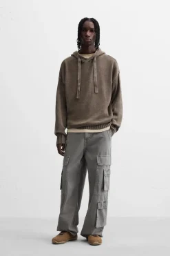 Online SUDADERA PUNTO LAVADA Hombre Jerséis / Chaquetas|Sudaderas