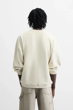 New SUDADERA RAYAS BORDADO Hombre Sudaderas