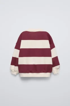 Niños ZARA 1½ - 6 Años·Sudaderas|1½ - 6 Años·Sudaderas<SUDADERA RAYAS BORDADO TEXTO