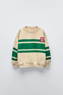 Niños ZARA 1½ - 6 Años·Sudaderas|1½ - 6 Años·Sudaderas<SUDADERA RAYAS ETIQUETA