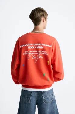 Discount SUDADERA SALPICADURA TEXTOS Hombre Sudaderas