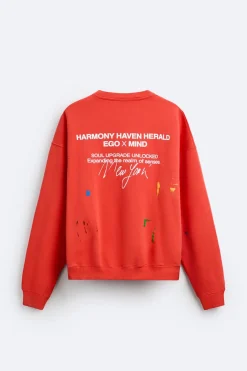 Discount SUDADERA SALPICADURA TEXTOS Hombre Sudaderas