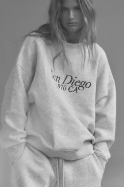 Online SUDADERA TEXTO Mujer Sudaderas / Joggers