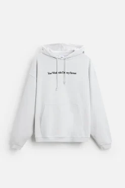 Sale SUDADERA TEXTO BORDADO Hombre Sudaderas