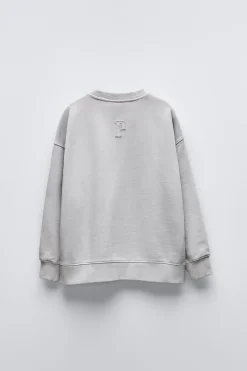 Niños ZARA 6 - 14 Años·Sudaderas<SUDADERA TEXTO CRAQUELADO