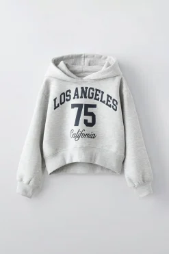 Niños ZARA 6 - 14 Años·Sudaderas|6 - 14 Años·Deporte / Jogging<SUDADERA TEXTO CROP FIT