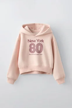 Niños ZARA 6 - 14 Años·Sudaderas|6 - 14 Años·Deporte / Jogging<SUDADERA TEXTO CROP FIT