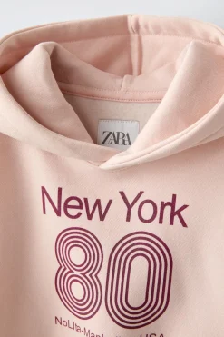 Niños ZARA 6 - 14 Años·Sudaderas|6 - 14 Años·Deporte / Jogging<SUDADERA TEXTO CROP FIT