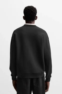 Hot SUDADERA TEXTO ESTAMPADO Hombre Sudaderas